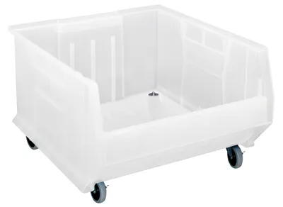 Quantum QUS967MOBCL Mobile Hulk 24" Container, 23-7/8"L x 22-1/2"W x 15"H, Clear