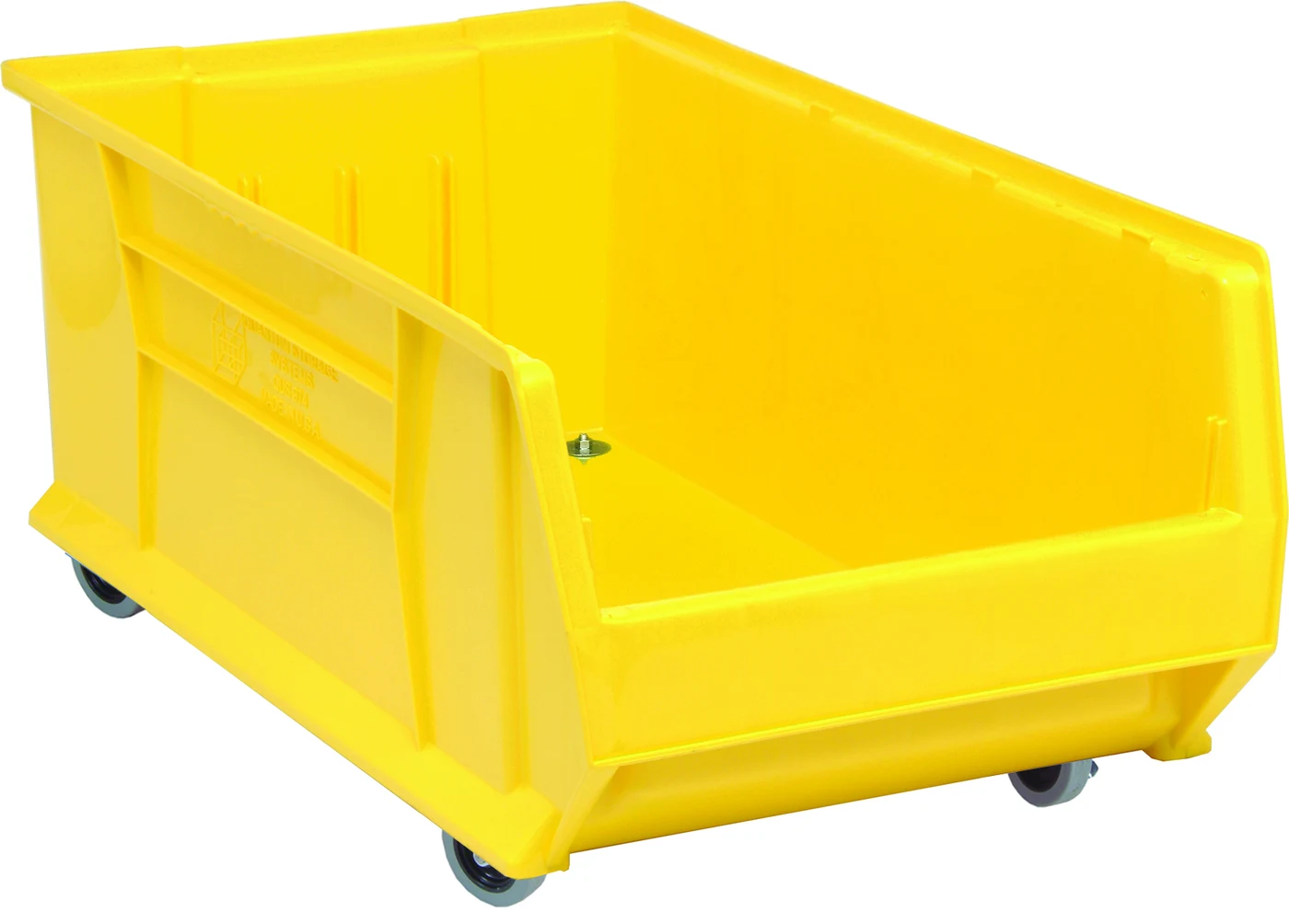 Quantum QUS984MOBYL Mobile Hulk 30" Container, 29-7/8"L x 16-1/2"W x 14"H, Yellow