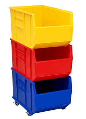 Quantum QUS995996MIX Mobile Hulk 36" Container Kit, Blue/Red/Yellow