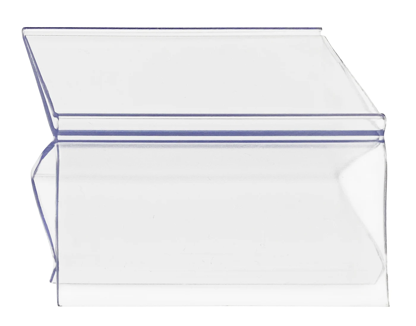 Quantum RLH1X3C Identification Label Holder for Use At Rear of Any Plastic Bin, Clear, Case of 10