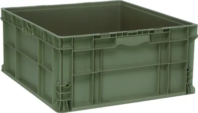 Quantum RSO2422-11 Stacker Straight Wall Container, 22-1/2"W x 24"L x 10-7/8"H, 175 lb capacity, Gray