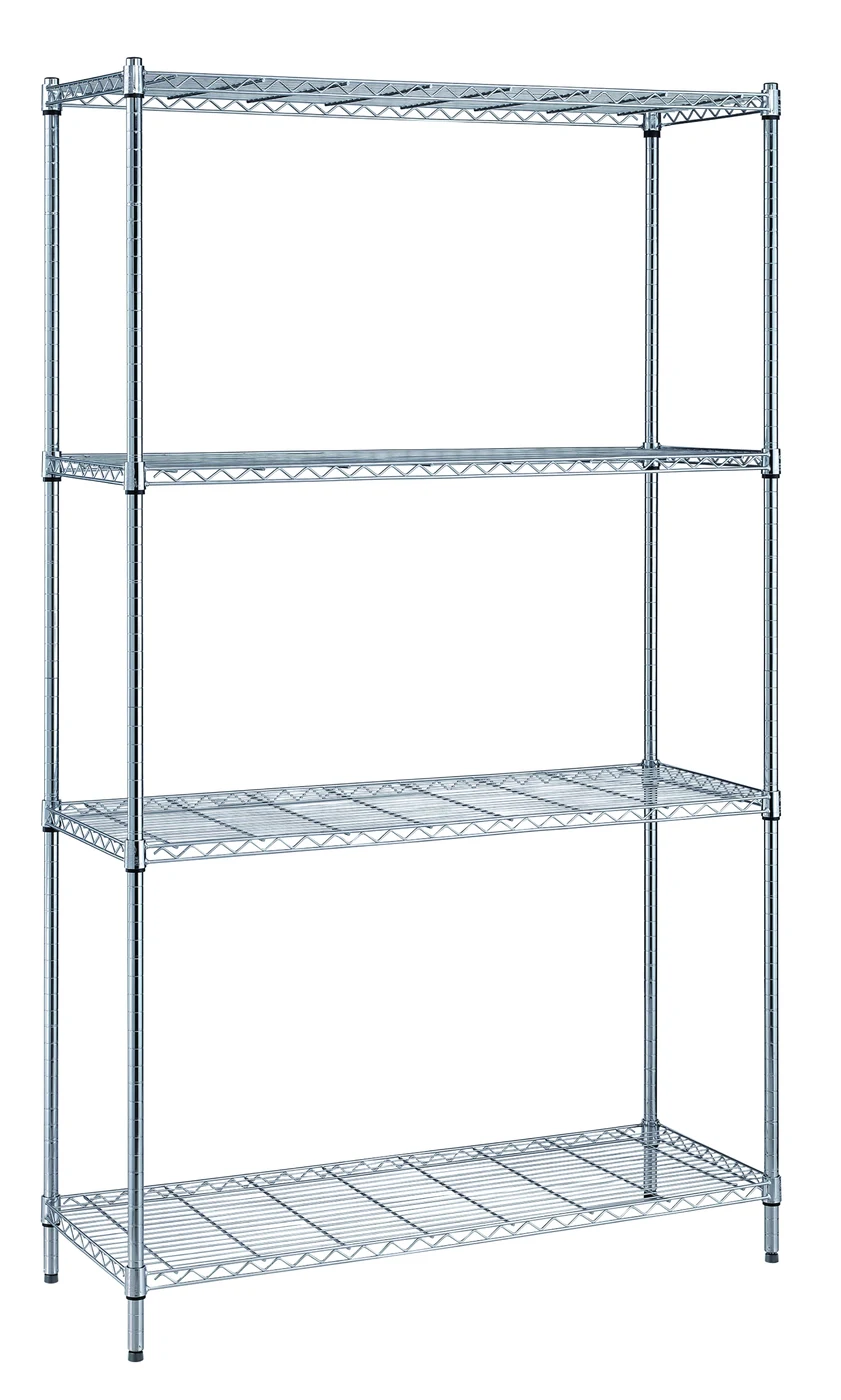 Quantum RWR72-1836LD Convenient Shelving Unit Pack, 18"W x 36"D x 72"H, 300 lb capacity, Chrome