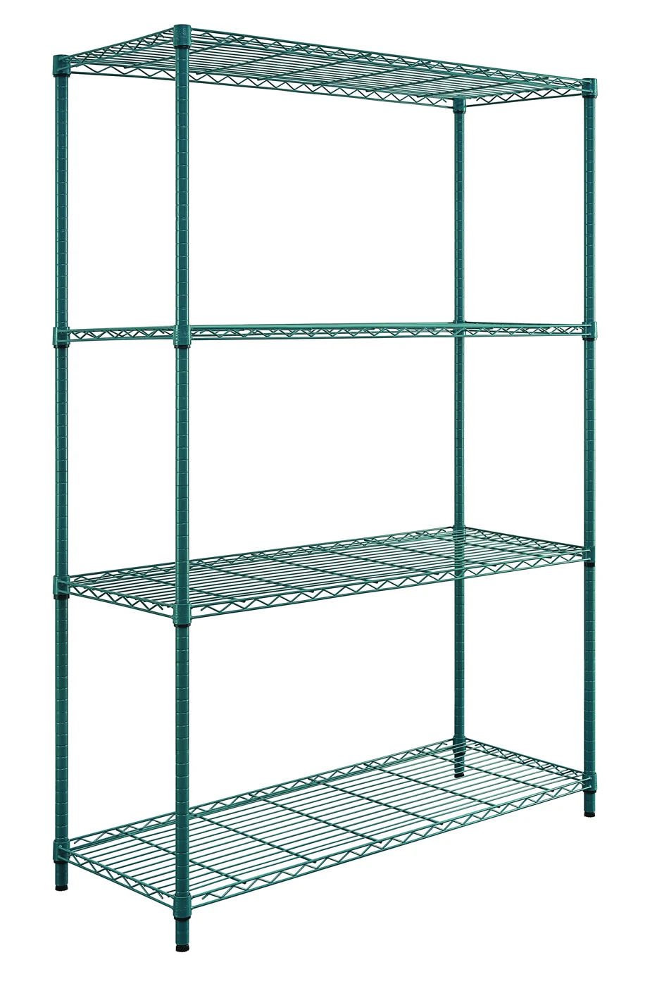 Quantum RWR72-2448LDP Convenient Shelving Unit Pack, 24"W x 48"D x 72"H, 300 lb capacity, Green
