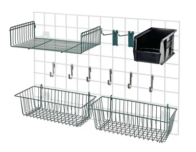 Quantum SG-A2BK Store Grid Accessory Pack 2, 17-3/8"W x 7-1/2"D x 5"H, Green