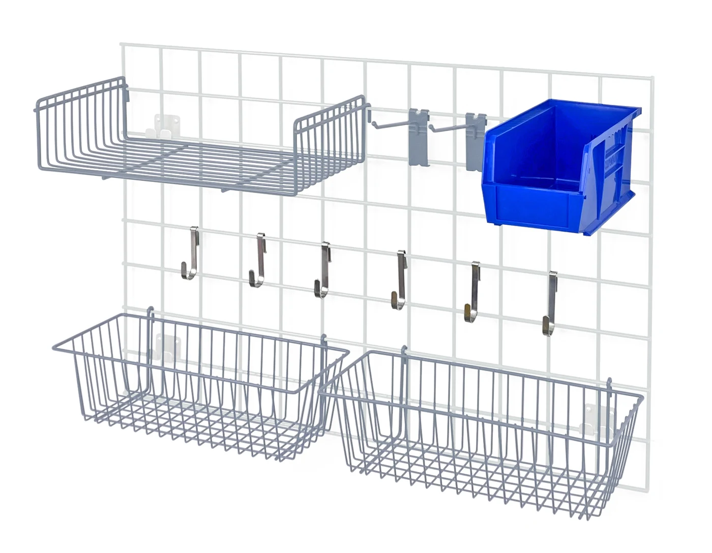 Quantum SG-A2GYBL Store Grid Accessory Pack 2, 17-3/8"W x 7-1/2"D x 5"H, Gray