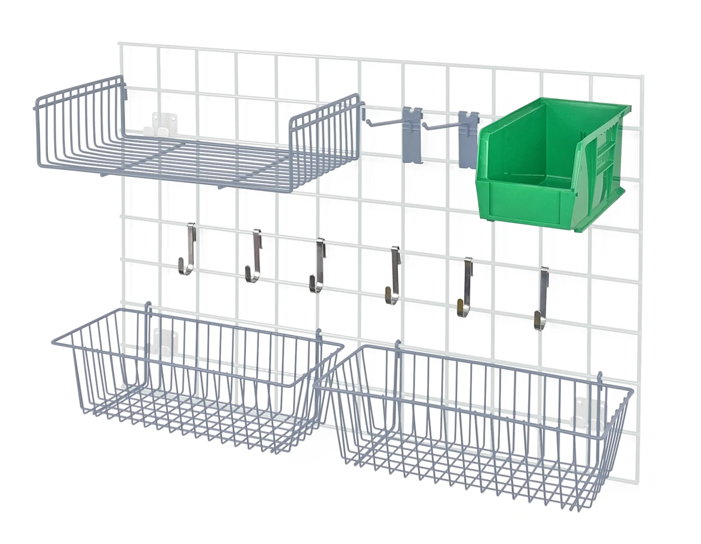 Quantum SG-A2GYGN Store Grid Accessory Pack 2, 17-3/8"W x 7-1/2"D x 5"H, Gray