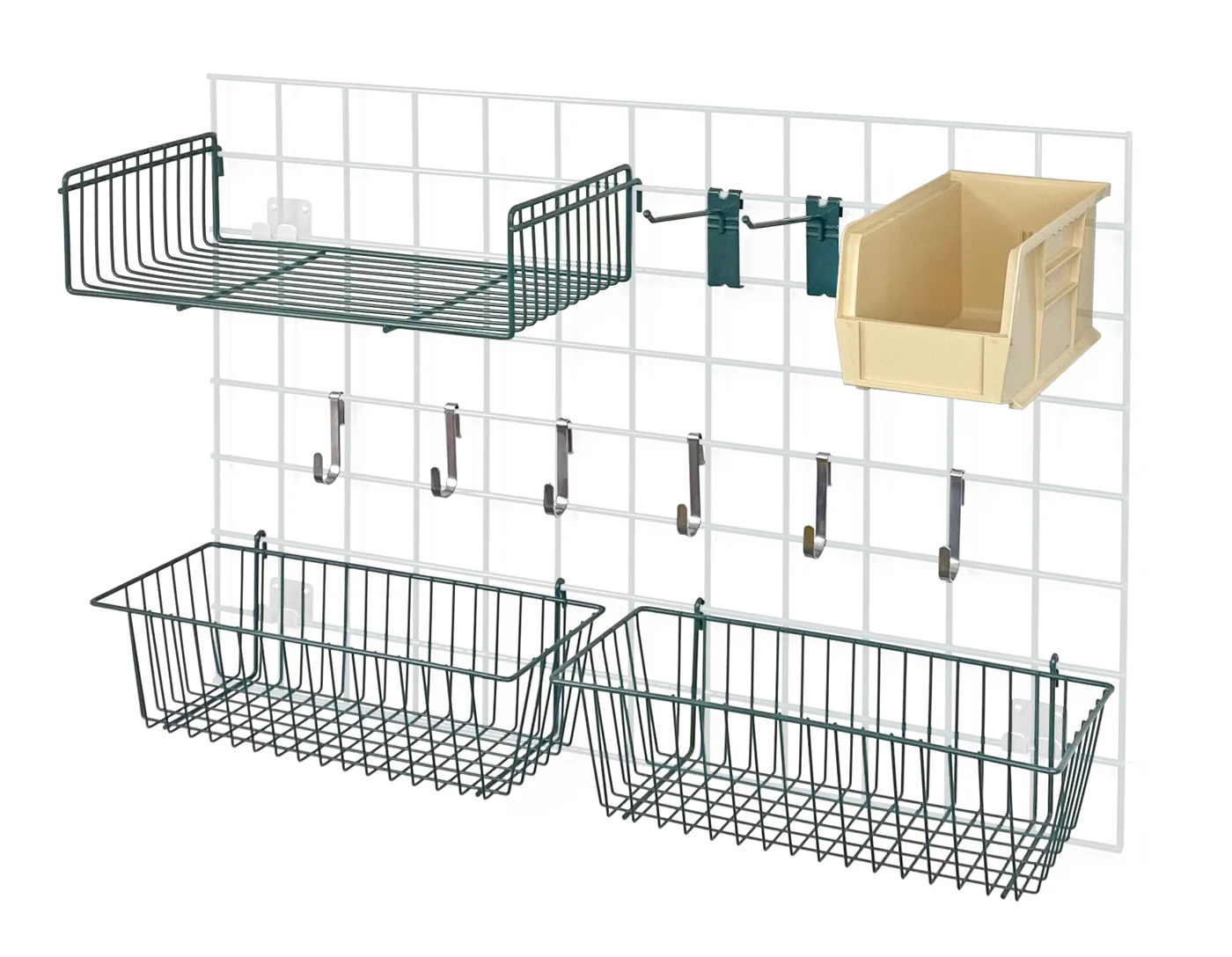 Quantum SG-A2IV Store Grid Accessory Pack 2, 17-3/8"W x 7-1/2"D x 5"H, Green