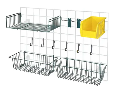 Quantum SG-A2YL Store Grid Accessory Pack 2, 17-3/8"W x 7-1/2"D x 5"H, Green