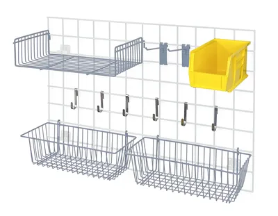 Quantum SG-A2GYYL Store Grid Accessory Pack 2, 17-3/8"W x 7-1/2"D x 5"H, Gray