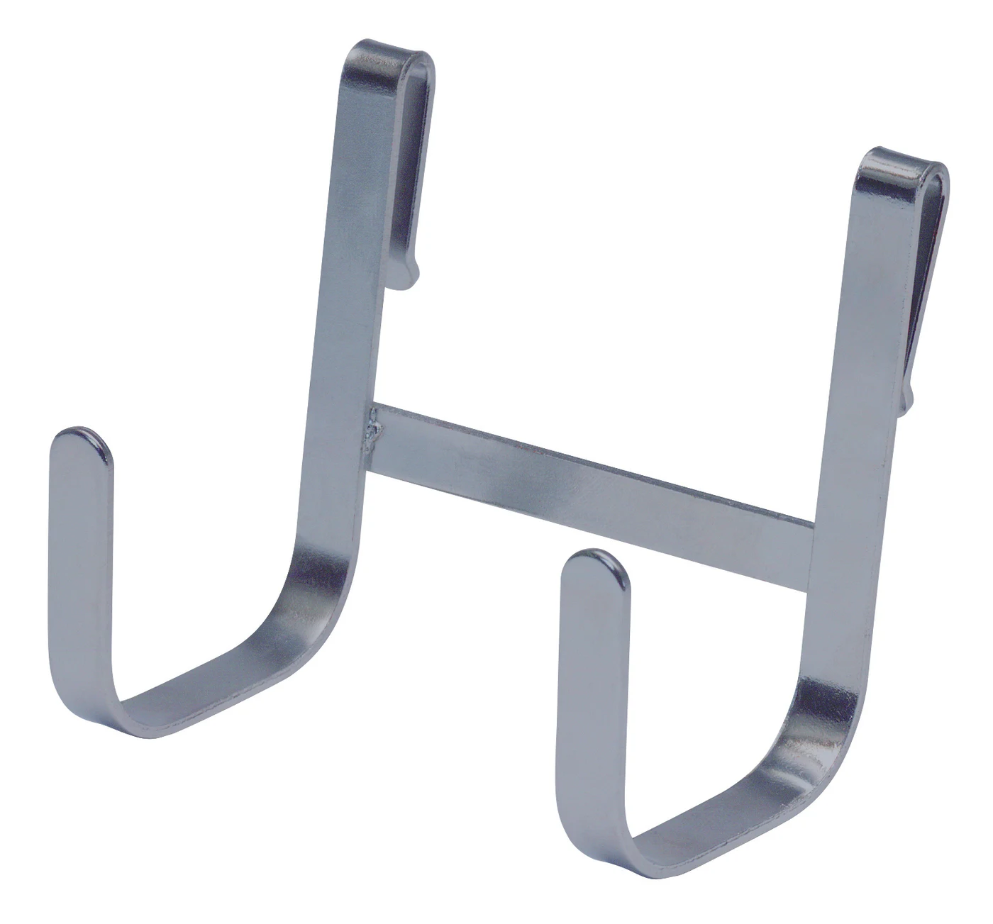 Quantum SG-HOOKDBGY Store Grid Large Double J Shaped Hook, 4-1/4"W x 2-1/2"D x 3-3/4"H, Gray