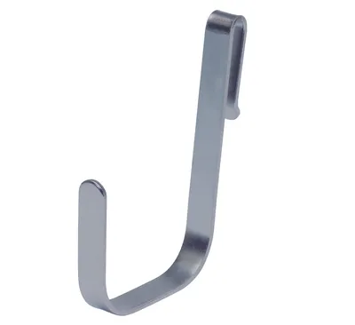 Quantum SG-HOOKLGGY Store Grid Large J Shaped Hook, 4"W x 2-1/2"D x 3-3/4"H, Gray