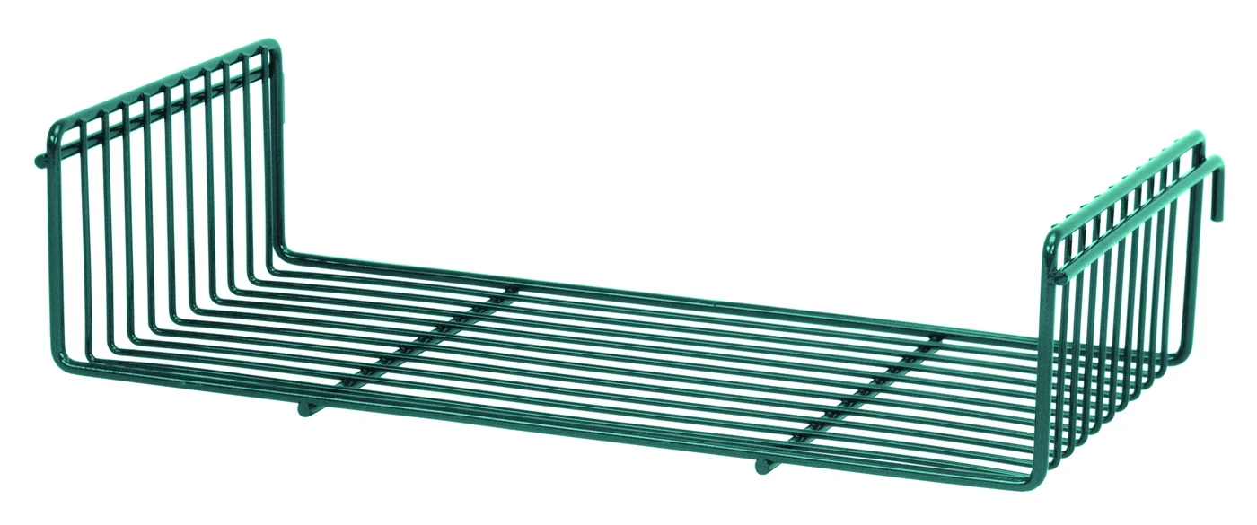 Quantum SG-S918P Store Grid Shelf, 9"W x 18"D x 3-3/4"H, Green