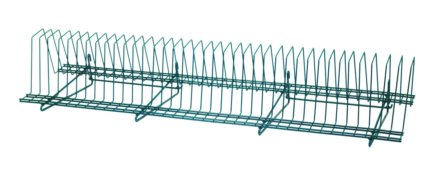Quantum SG-TDR461410P Store Grid Tray Drying Rack, 46-1/2"W x 14"D x 11-1/4"H, Green