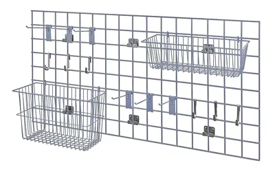 Quantum SGK-2448-1GY Store Grid Light-Duty Kit, 17-3/8"W x 7-1/2"D x 5"H, Gray
