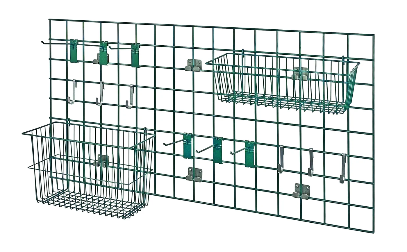 Quantum SGK-2448-1P Store Grid Light-Duty Kit, 17-3/8"W x 7-1/2"D x 5"H, Green