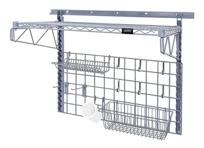 Quantum SGK-401836-2GY Store Grid Medium-Duty Kit, 18"W x 36"D, 400 lb capacity, Gray