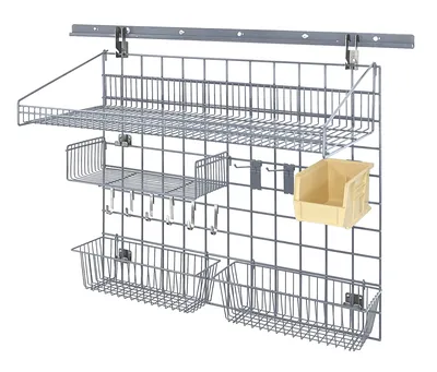 Quantum SGK-401836-4GYIV Store Grid Medium-Duty Kit, 17-3/8"L x 7-1/2"W x 5"H, 400 lb capacity, Gray