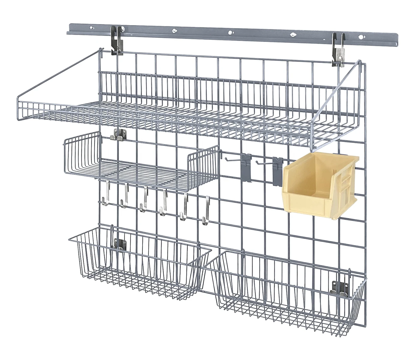 Quantum SGK-401836-4GYIV Store Grid Medium-Duty Kit, 17-3/8"L x 7-1/2"W x 5"H, 400 lb capacity, Gray