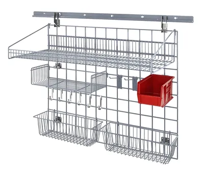 Quantum SGK-401836-4GYRD Store Grid Medium-Duty Kit, 17-3/8"L x 7-1/2"W x 5"H, 400 lb capacity, Gray