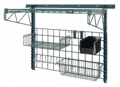 Quantum SGK-401836-4PBK Store Grid Medium-Duty Kit, 17-3/8"L x 7-1/2"W x 5"H, 400 lb capacity, Green
