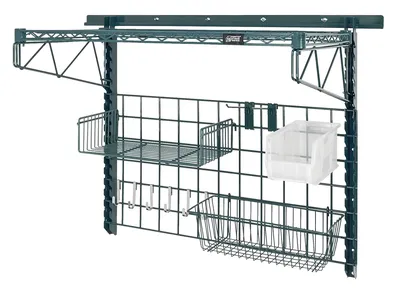 Quantum SGK-401836-4PCL Store Grid Medium-Duty Kit, 17-3/8"L x 7-1/2"W x 5"H, 400 lb capacity, Green