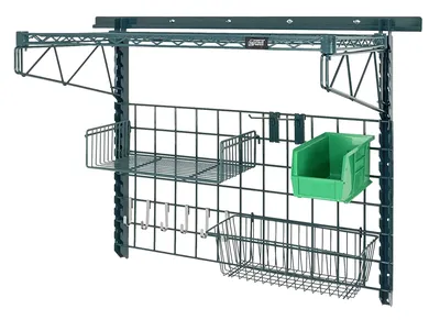 Quantum SGK-401836-4PGN Store Grid Medium-Duty Kit, 17-3/8"L x 7-1/2"W x 5"H, 400 lb capacity, Green