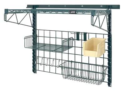 Quantum SGK-401836-4PIV Store Grid Medium-Duty Kit, 17-3/8"L x 7-1/2"W x 5"H, 400 lb capacity, Green
