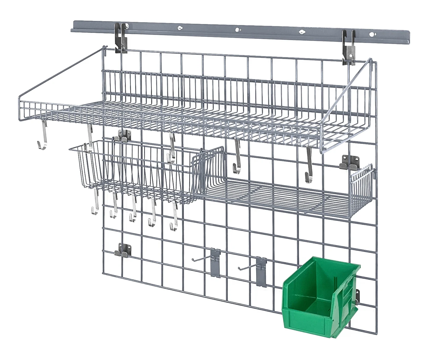 Quantum SGK-403036-2GYGN Store Grid Standard-Duty Kit, 18"W x 36"D, 250 lb capacity, Gray