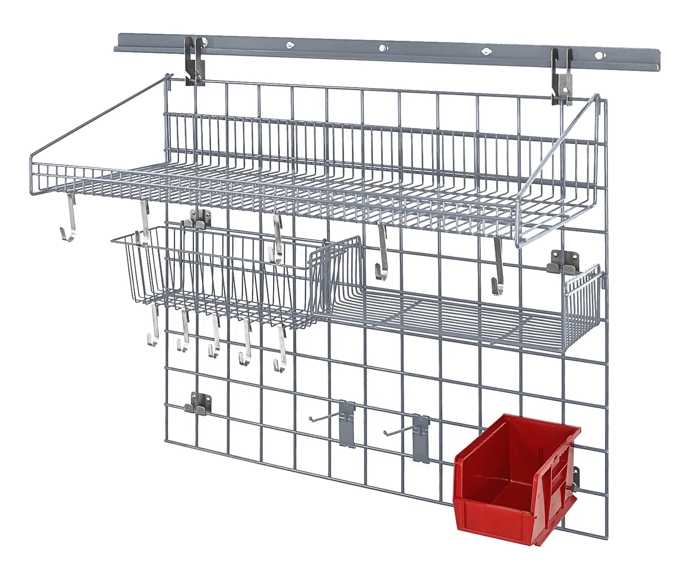 Quantum SGK-403036-2GYRD Store Grid Standard-Duty Kit, 18"W x 36"D, 250 lb capacity, Gray