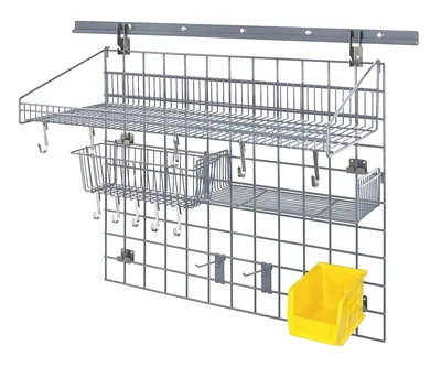 Quantum SGK-403036-2GYYL Store Grid Standard-Duty Kit, 18"W x 36"D, 250 lb capacity, Gray