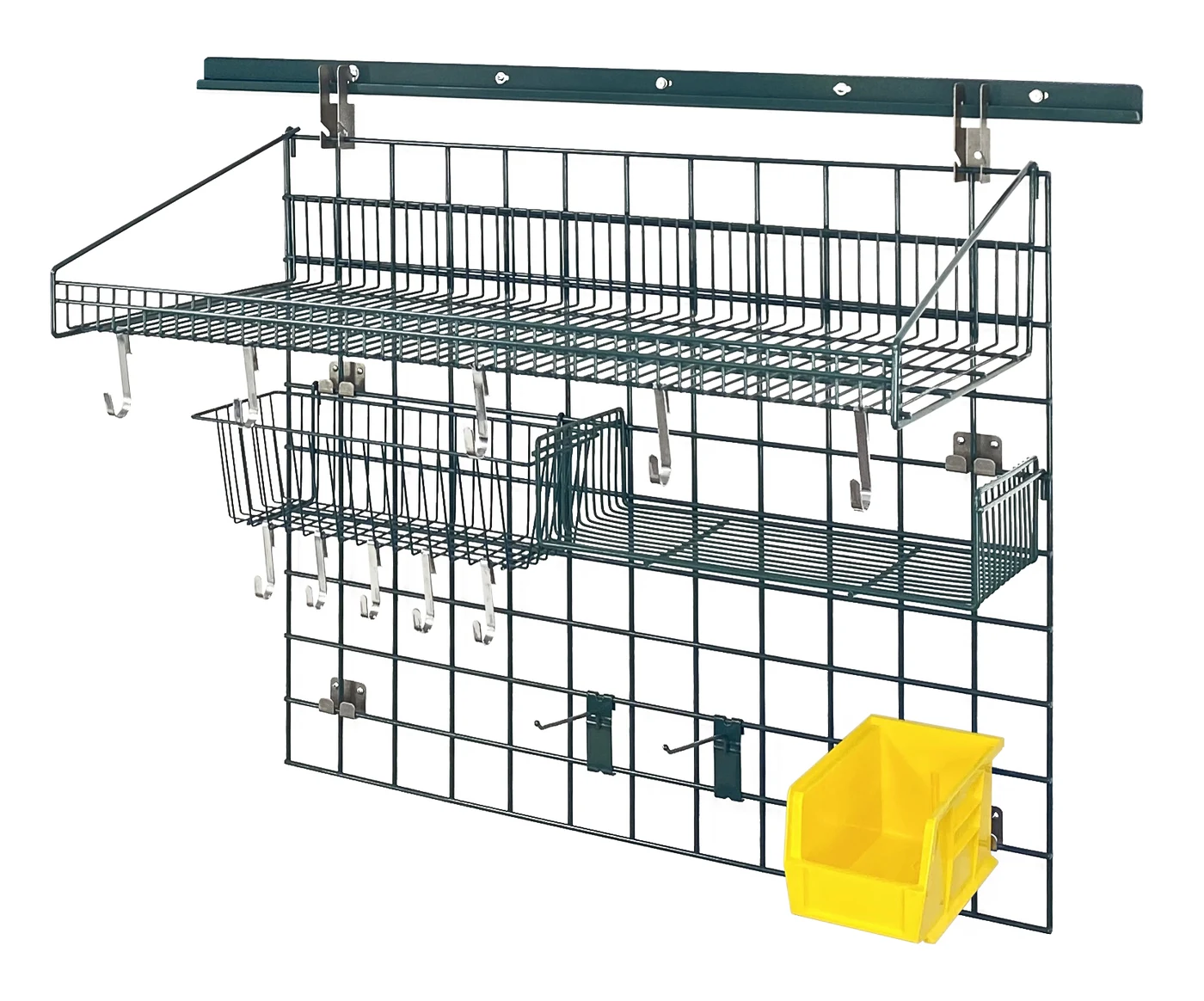 Quantum SGK-403036-2PYL Store Grid Standard-Duty Kit, 18"W x 36"D, 250 lb capacity, Green