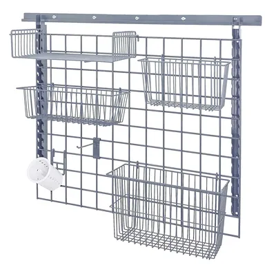 Quantum SGK-403036-3GY Store Grid Medium-Duty Kit, 18"W x 36"D, 400 lb capacity, Gray