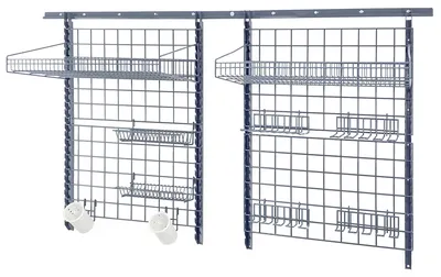 Quantum SGK-721830-1GY Store Grid Medium-Duty Kit, 18"W x 30"D, 400 lb capacity, Gray