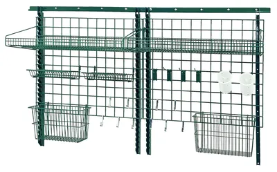 Quantum SGK-723036-1P Store Grid Medium-Duty Kit, 18"W x 36"D, 400 lb capacity, Green