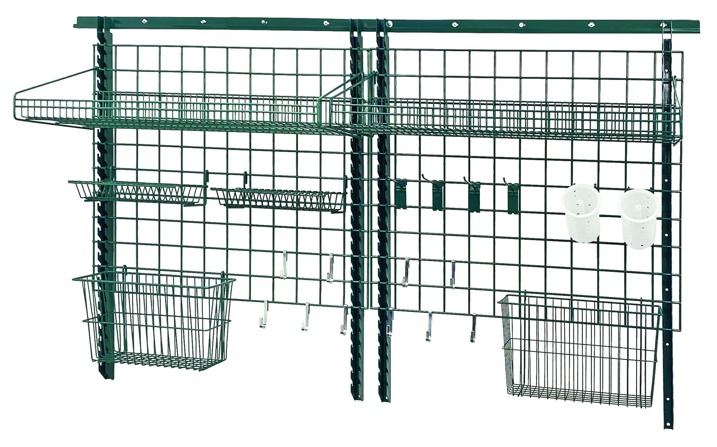 Quantum SGK-723036-1P Store Grid Medium-Duty Kit, 18"W x 36"D, 400 lb capacity, Green