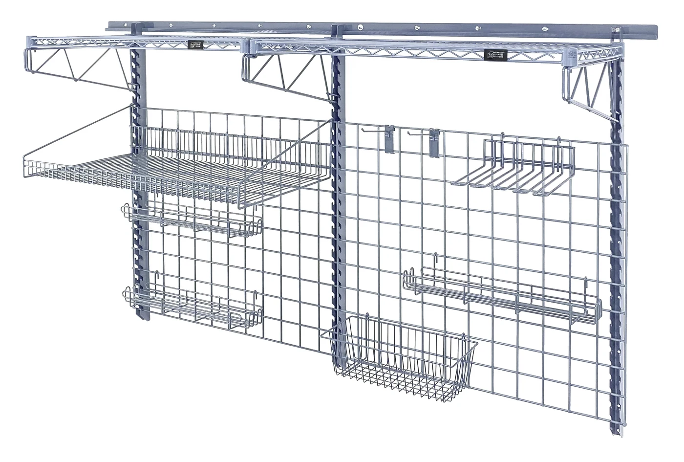 Quantum SGK-803036-1GY Store Grid Medium-Duty Kit, 18"W x 36"D, 400 lb capacity, Gray