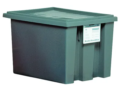 Quantum LID301CLCS Tote Box Lid for Use with SNT300, Clear, Case of 3 — in use