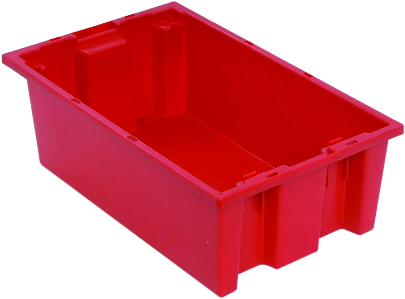 Quantum SNT180RD Stack and Nest Tote, 18"D x 11"W x 6"H, Red