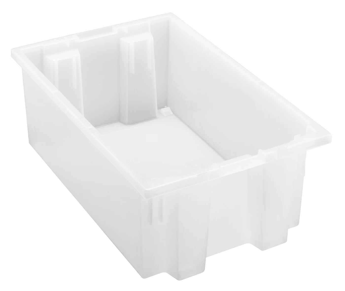 Quantum SNT180CL Stack and Nest Tote, 18"D x 11"W x 6"H, Clear