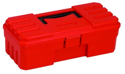 Quantum TB12CS Tool Box, 5-1/2"L x 12"W x 4-1/8"H, Red, Case of 12