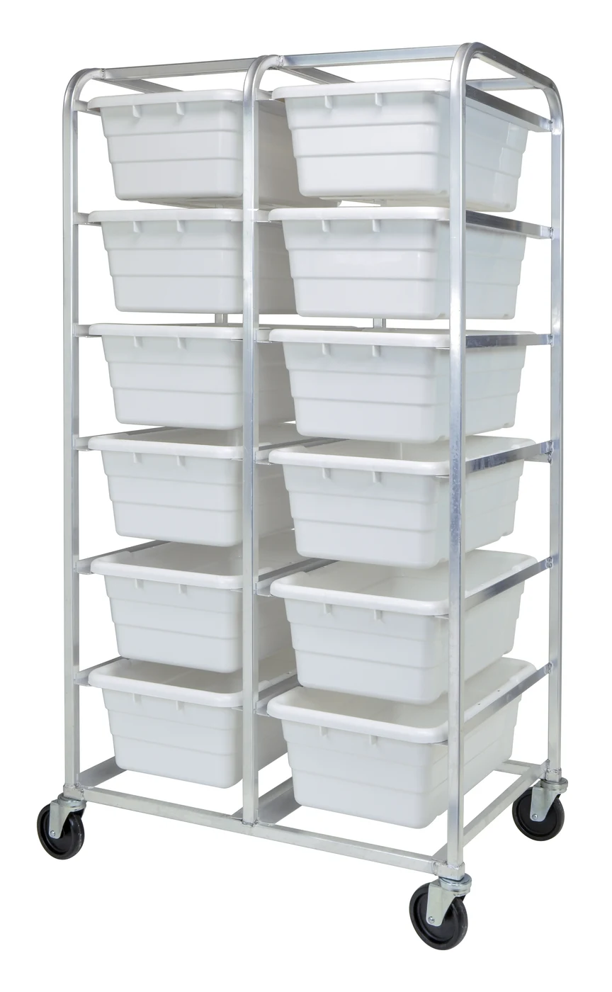 Quantum TR12-2516-8WT Mobile Tub Rack, 400 lb capacity, Gray Metallic