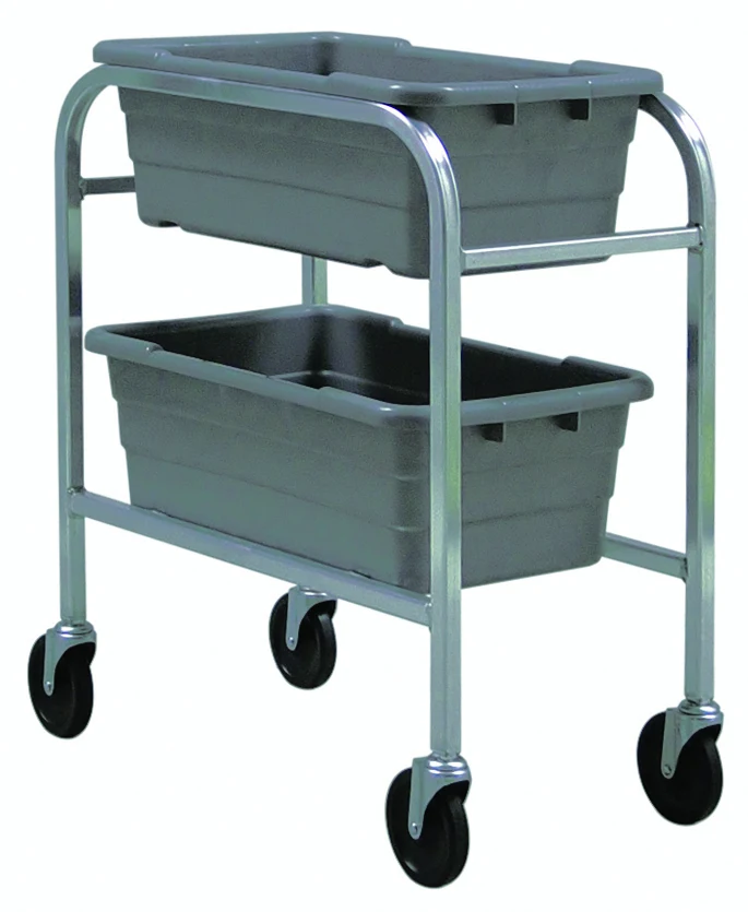 Quantum TR2-2516-8GY Mobile Tub Rack, 120 lb capacity, Gray Metallic