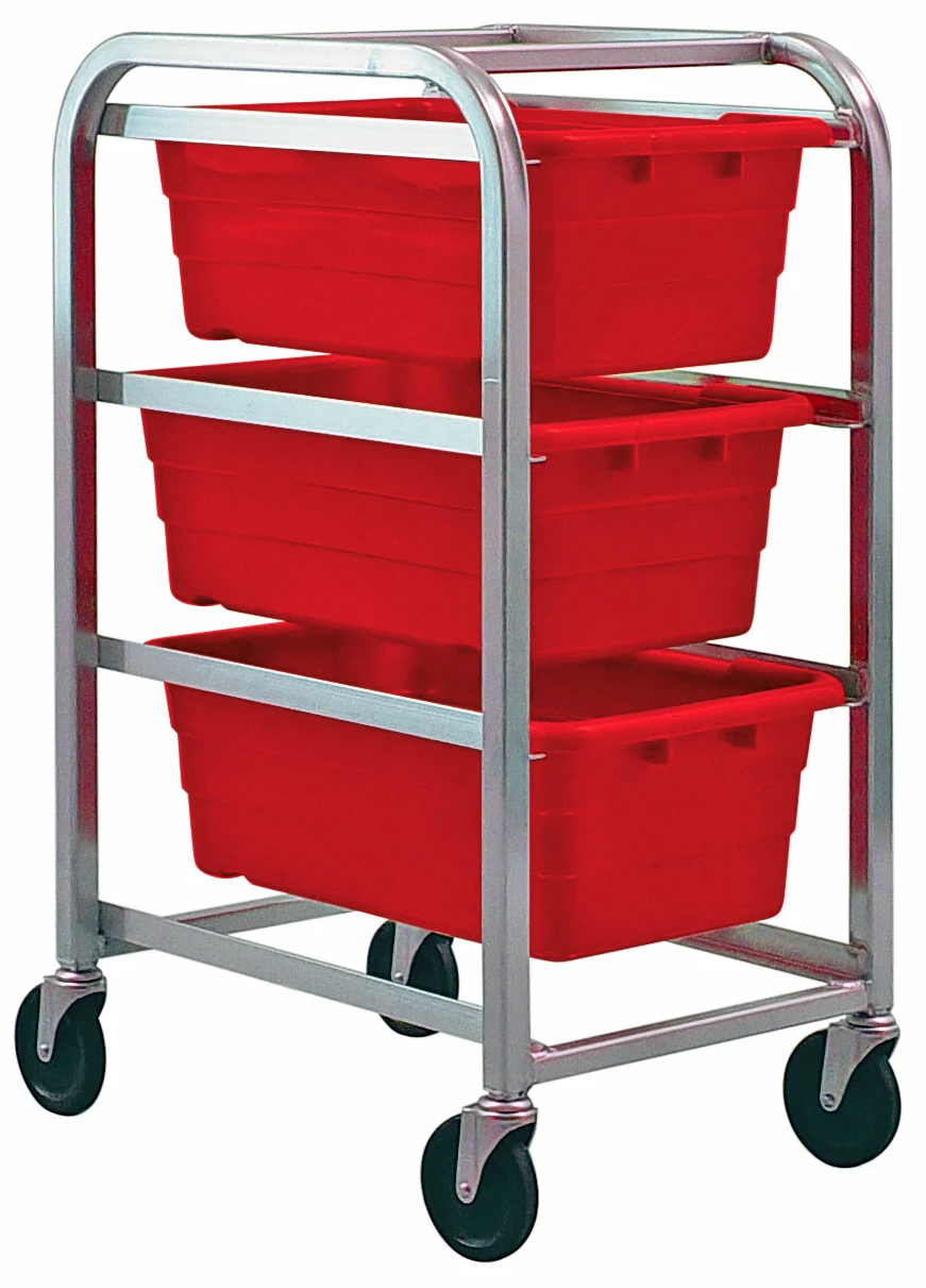 Quantum TR3-2516-8RD Mobile Tub Rack, 180 lb capacity, Gray Metallic