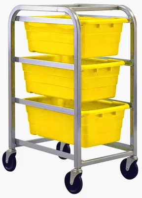 Quantum TR3-2516-8YL Mobile Tub Rack, 180 lb capacity, Gray Metallic