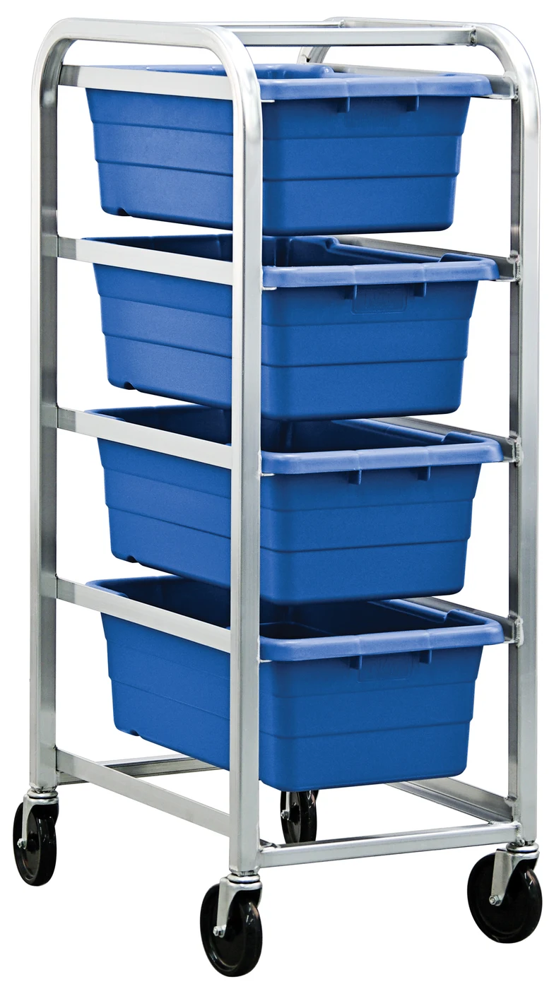 Quantum TR4-2516-8BL Mobile Tub Rack, 240 lb capacity, Gray Metallic