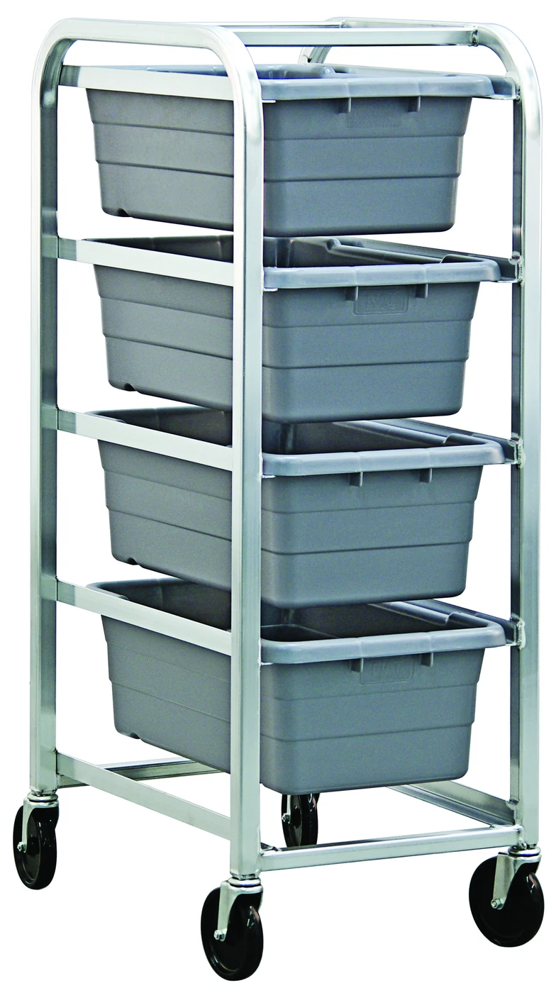 Quantum TR4-2516-8GY Mobile Tub Rack, 240 lb capacity, Gray Metallic