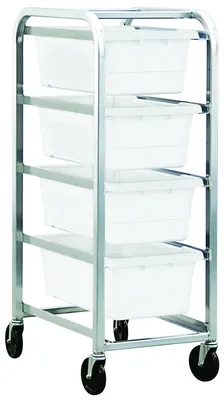 Quantum TR4-2516-8WT Mobile Tub Rack, 240 lb capacity, Gray Metallic