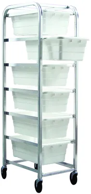 Quantum TR6-2516-8WT Mobile Tub Rack, 360 lb capacity, Gray Metallic