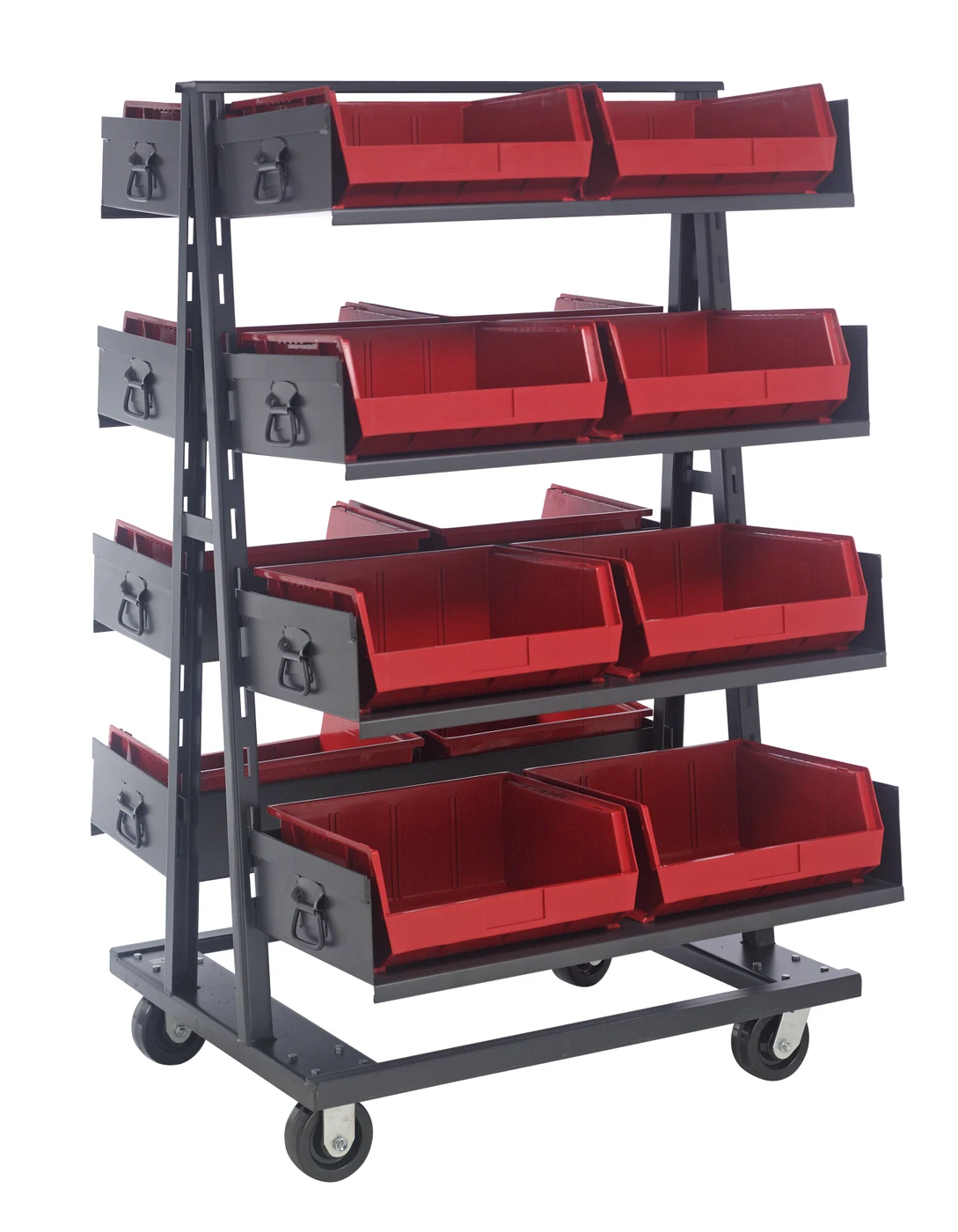 Quantum TTD-OT15-240RD Double-Sided Removable Tray Truck System, 38"W x 40"D x 67"H, 2000 lb capacity, Black