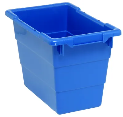 Quantum TUB1711-12BL Cross Stack Tub, 100 lb capacity, Blue
